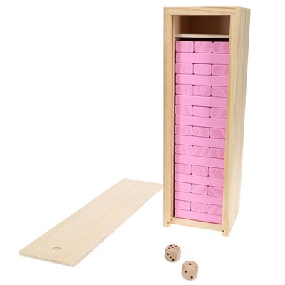 Tumbling Tower with Pink Blocks, 12"