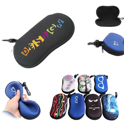 Full Color Neoprene Sunglasses Case With Belt Clip