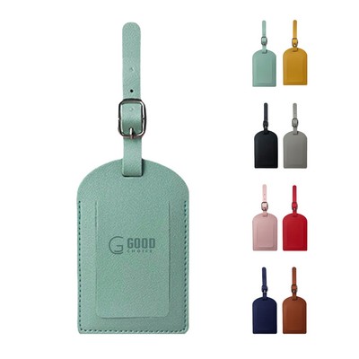 Flip Open PU Leather Luggage Tag