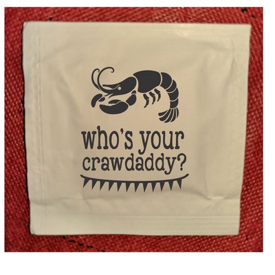 Stock "Who's Your Crawdaddy?" Moist Towelettes (Pack of 50)