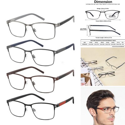 Anti UV Ray Anti Eye Strain Anti Glare Reading Glasses for Men