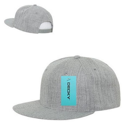 Decky Solid Color Snapback w/Flat Bill Cap