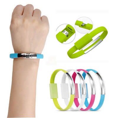 2-in-1 Silicone Wristband Charger Cable