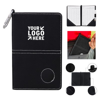 Leatherette Golf Scorecard Book with Hook