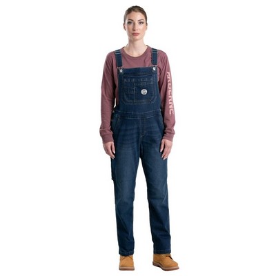 Berne Women's Vintage Washed Flex Denim Bib Overall