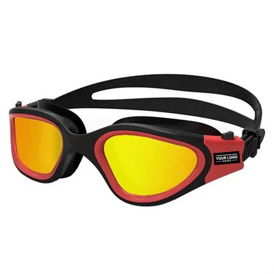 Polarized Swim Goggles with Anti-Fog Lens and Silicone Fit