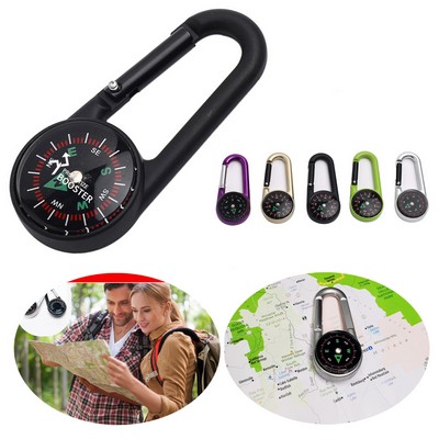 Carabiner Clip On Compass Hiking