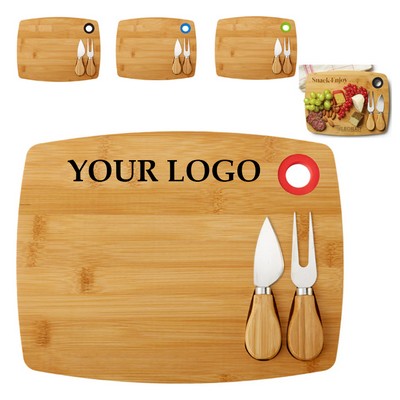 3 Piece Bamboo Cheese Board Set