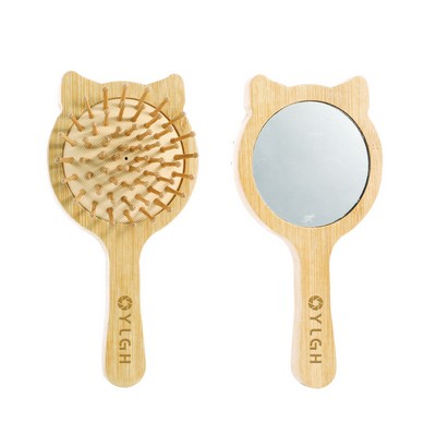 Cat Ear Shaped Comb Mirror