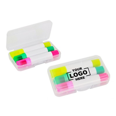 Gel Highlighter Set 3 Pack with Storage Box