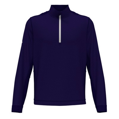 Callaway® Midweight 1/4 Zip Hex Pullover - Peacoat