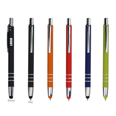 2 in 1 Metal Pen with Styluses