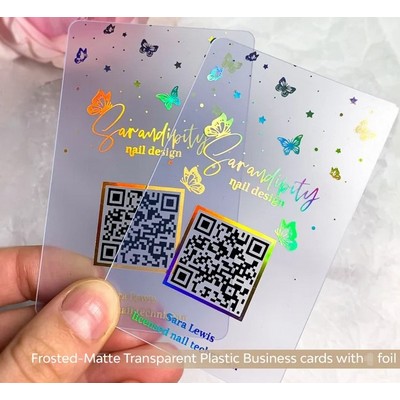 QR Code Frosted Business Cards