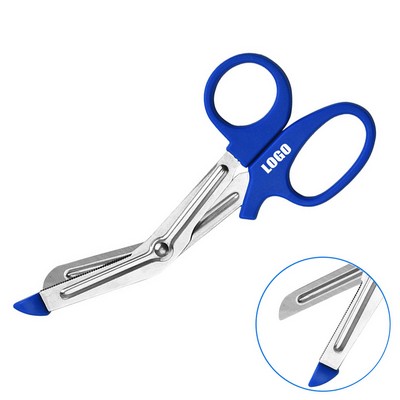 Ergonomic Medical Cutting Scissors with Curved Stainless Steel Serrated Blades