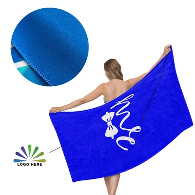 60" x 30" Lightweight Quick-Dry Microfiber Beach Towel