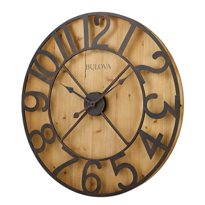 Bulova Clocks Silhouette Ii Wooden Wall Clock