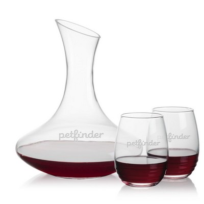 Hampton Carafe & Redmond Stemless Wine