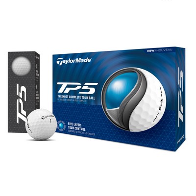 TaylorMade TP5 Logo Golf Balls - 1 Dozen/1 Pole