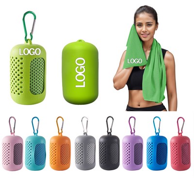 Quick Dry Towel Portable with Silicone Case