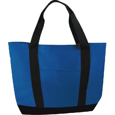 Two-Tone Tote Bag w/ Front Slip Pocket