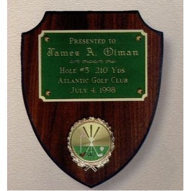 Solid Walnut Arrowhead Shield Plaque (10"x12")