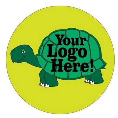 Turtle Round Badge w/ Bar Pin (2.5" Diameter)