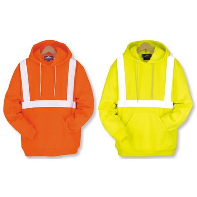 Class 2 Pullover Hooded Safety Sweatshirt