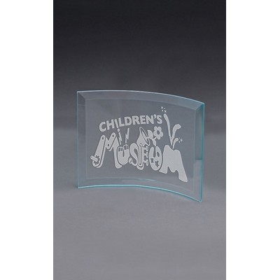 Large Curved Jade Crystal Prisma Award