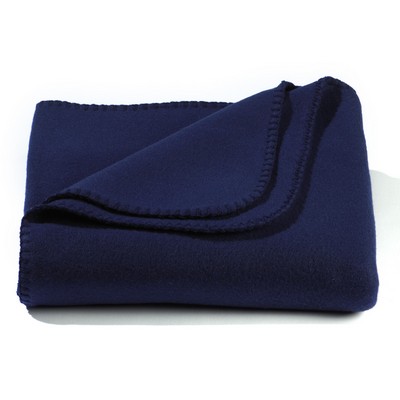 Navy Blue Value Fleece Blanket