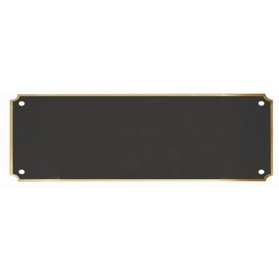 Blank Perpetual Plaque Plates with a Gold Border (3-1/2" x 8-1/2")