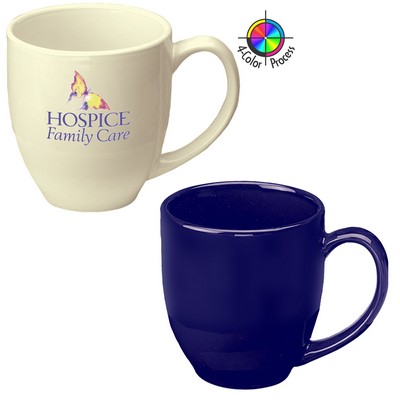 14 Oz. Cobalt Blue Vitrified Bistro Mug (4 Color Process)