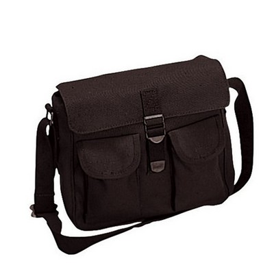 Black Canvas Ammo Shoulder Bag