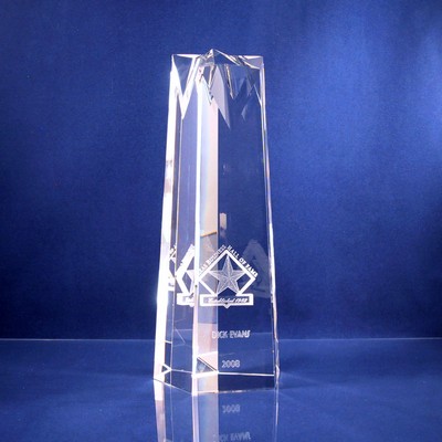 9" Optical Crystal Star Tower Award