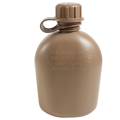 G.I. 3 Piece Coyote Brown 1 Qt. Plastic Canteen