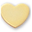 5/8" Die Struck Polished Gold Plated Heart Pin