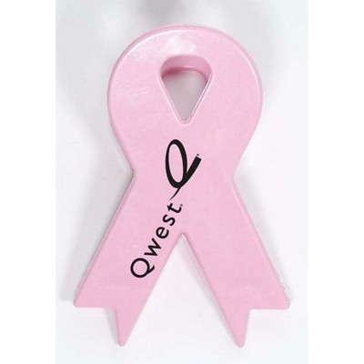 Pink Awareness Ribbon Magnetic Memo Clip (6 Week Production)