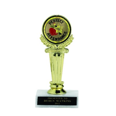 6 3/8" Column Trophy Holds 2" Insert