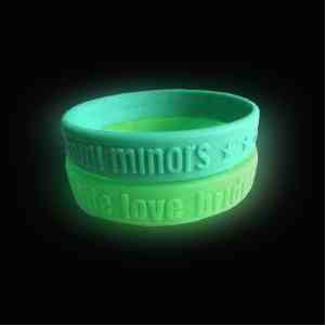 1/2" Glow In The Dark Embossed Wristbands