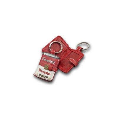 Custom Leather Key Fob Double Mini Photo Frame (4 Color Outside Cover)