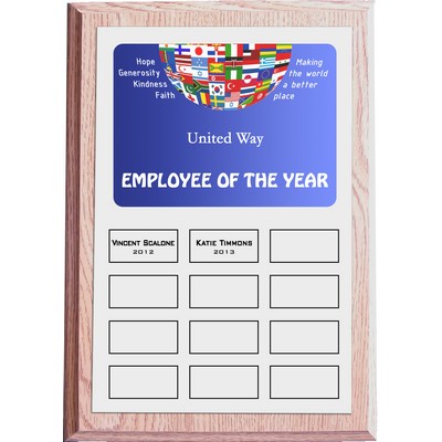 Liberty Color Perpetual Award Plaque - 18 Nameplates