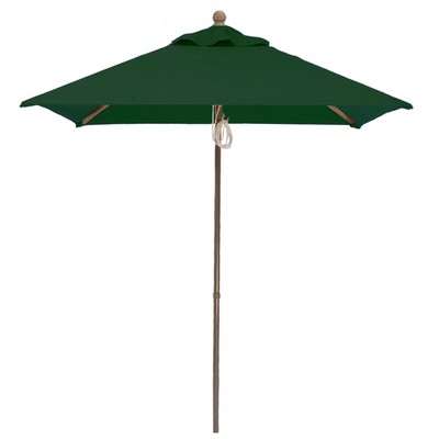 US Made 6 1/2' Square (9' Diagonal) Commercial Market Umbrella w/HD Aluminum Pole & Fiberglass Ribs