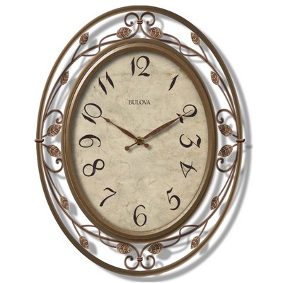 Bulova Laurel Large Decorative Wall Clock