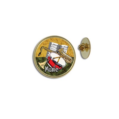 1" Music Lapel Pin