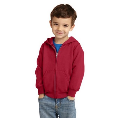 Port & Company® Toddler Core Fleece Full-Zip Hooded Sweatshirt