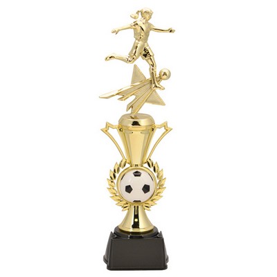 Radiance Soccer Trophy, Female, 14" Tall