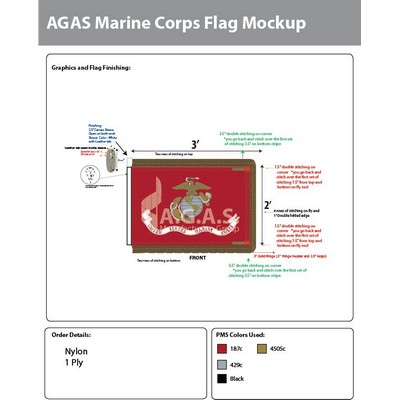 Marine Corps Parade Flags 2x3 foot