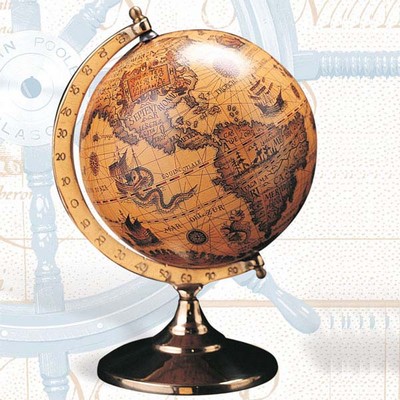 Globe w/Brass Swivel Stand