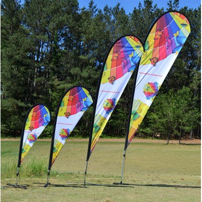 Wing Flag 10' "Petal TearDrop" Kit, Double Sided Print