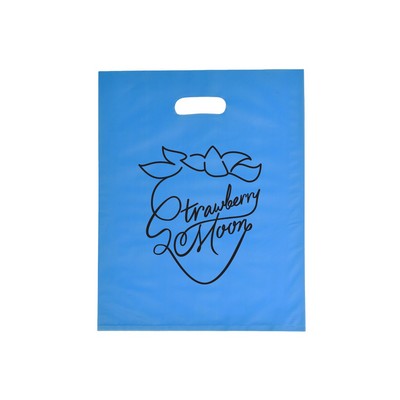 Frosted Ocean Blue Colored Poly Merchandise Bag/ 2.5 Mil (12"x15")