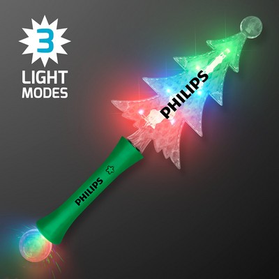 Light Up Christmas Tree Crystal Wand - Domestic Print